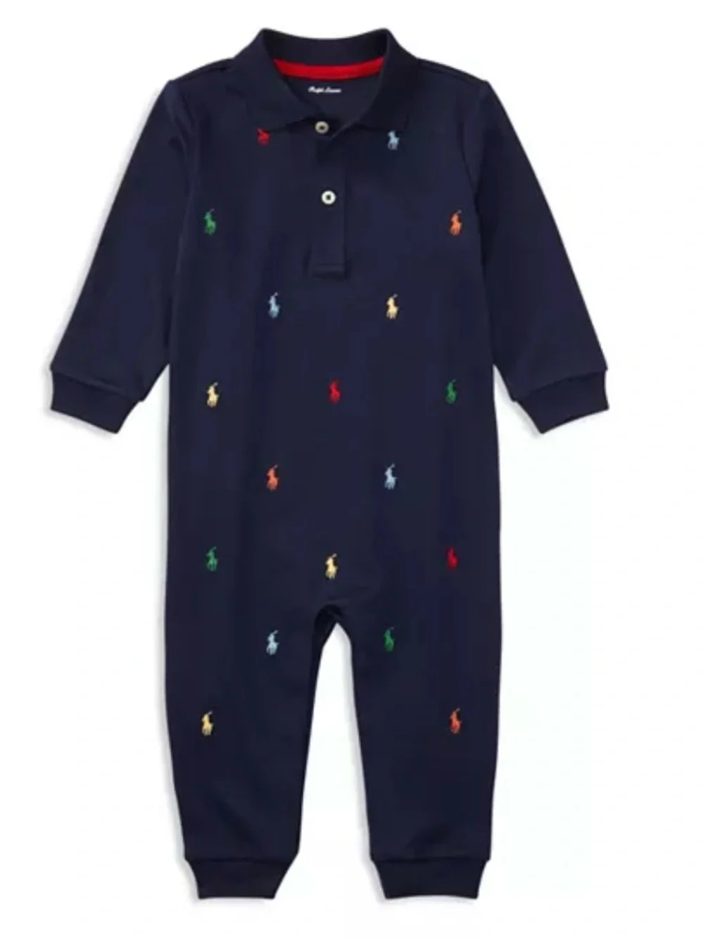 Ralph Lauren Baby Boys Embroidered Coverall Newborn